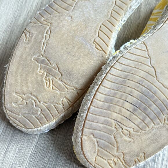 Ubuntu Life Shoes Women 8W Yellow Tropical Espadrille Flat Slip On Canvas - Picture 12 of 14